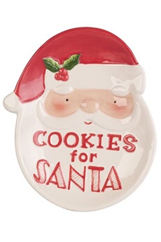 vaisselle infactory assiette décorative père noël cookies for santa