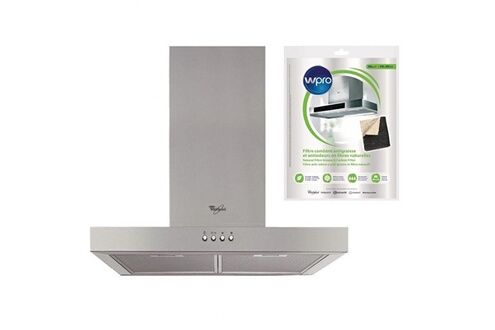 Hotte décorative murale aspirante inox largeur 60cm débit d'air 432m3/h akr