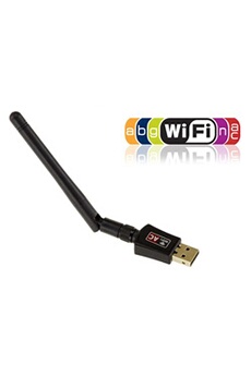 Accessoire réseau Kalea-Informatique Clé USB 2.0 600AC WIFI DUAL BAND 2.4GHz et 5.8GHz avec antenne 2dBi. Compatible IEEE802.11 a b g n ac