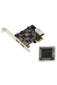 Carte contrôleur PCIe 2 PORTS USB3 (USB 3.0 5G) avec Chipset ETRON TECH EJ168A