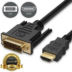 6FT HDMI vers DVI D 24 + 1 Adaptateur mâle or câble HDTV LED LCD Fiche de cordon Uiao