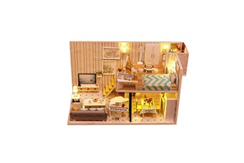 Autre jeux éducatifs et électroniques AUCUNE Les meubles de maison miniature en bois bricolage led house décorent des cadeaux de noël créatifs