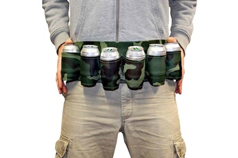 Accessoire de déguisement Totalcadeau Ceinture de bière camouflage militaire 6 supports à canette
