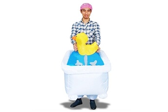 Déguisement adulte Totalcadeau Costume gonflable homme dans son bain avec son canard