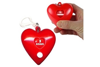Accessoire de déguisement Totalcadeau Porte-clés en forme de coeur roulette à bisous loterie originale