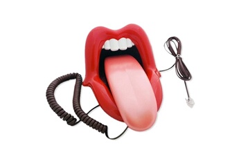 Accessoire de déguisement Totalcadeau Téléphone fixe filaire original bouche sexy levre