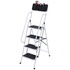 Tabouret Pliant Portable HOMCOM 4 Marches XL Antidérapantes Double Garde Corps Hauteur Max. 1,55 M Escabeau Pliable Tabouret Pliant Portable HOMCOM 4 Marches XL Antidérapantes Double Garde Corps Hauteur Max. 1,55 M Escabeau Pliable