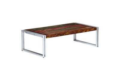 Table Basse vidaXL Table Basse Style Industriel 120 x 60 x 40 cm Table de Salon Table en Bois Massif recyclé Table Basse Table en Bois 