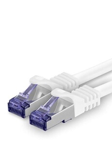 Câbles réseau GENERIQUE VSHOP Cat7 Cable Ethernet 2M, Haute Vitesse 10Gbps STP 600MHz Cable Réseau, RJ45 Fiche LAN Câbler Compatible avec Routeur, Modem, Switch, TV Box,