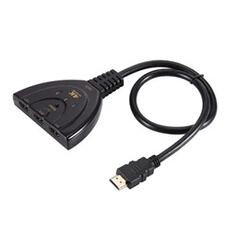 VSHOP HDMI Switcher 4K HDMI Switch Splitter 3 Ports 19 Broches HD Standard Pigtail avec - Soutien4K /3D pour Roku3/Roku4 /PS3 /PS4 /Décodeur SKY