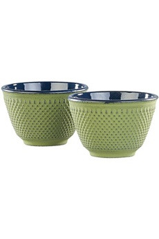 tasse et mugs rosenstein & söhne : 2 tasses à thé style arare - vert cuivre