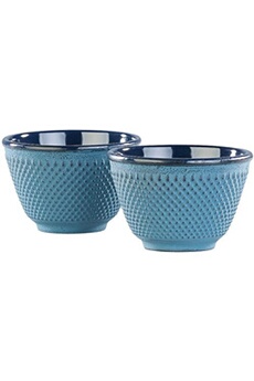 tasse et mugs rosenstein & söhne : 2 tasses à thé style arare - bleu