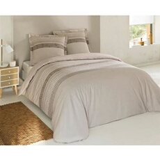 Parure de couette Anthony - 100% coton - 200x200 cm- Beige