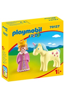 Playmobil PLAYMOBIL Playmobil 70127 - 1.2.3 - princesse et licorne