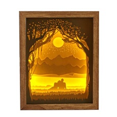 Couple Lumière Ombre Papier Lumières Sculpté Creative Télécommande Diy Petite Nuit JJZM677
