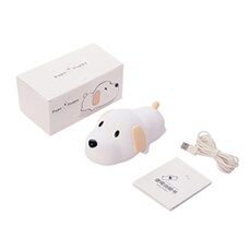 Veilleuse Led Puppy Silicone Bébé Lampe Tactile Rechargeable de Contrôle Tactile Usb JJZM1144