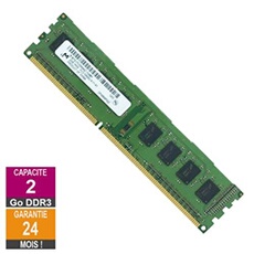 Barrette Mémoire 2Go RAM DDR3 MT8JTF25664AZ-1G4M1 DIMM PC3-10600U