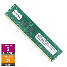 Barrette Mémoire 2Go RAM DDR3 Apacer 78.A1GC3.421 DIMM PC3-8500U