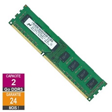 Barrette Mémoire 2Go RAM DDR3 MT16JTF25664AZ-1G1F1 DIMM PC3-8500U