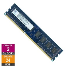 Barrette Mémoire 2Go RAM DDR3 NT2GC64B8HC0NF-CG DIMM PC3-10600U