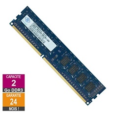 Barrette Mémoire 2Go RAM DDR3 NT2GC64B88G0NF-DI DIMM PC3-12800U