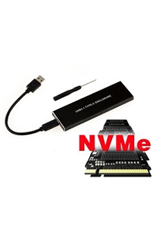 Accessoire pour disque dur Kalea-Informatique Boitier aluminium USB 3.1 pour SSD M2 PCIe M Key ou B+M Key de type NVMe