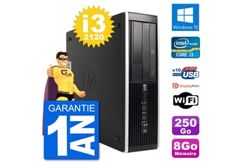 PC De Bureau HP PC HP Compaq 6200 Pro Sff Intel I3-2120 Ram 8Go Disque Dur 250Go Windows 10 WiFi