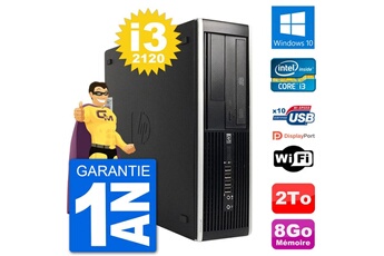 PC De Bureau HP PC HP Compaq 6200 Pro Sff Intel I3-2120 Ram 8Go Disque Dur 2To Windows 10 WiFi