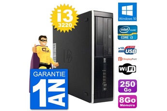 PC De Bureau HP PC HP Compaq Pro 6300 Sff Intel I3-3220 Ram 8Go Disque Dur 250Go Windows 10 WiFi
