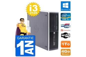 PC De Bureau HP PC HP Compaq Pro 6300 Sff Intel I3-2120 Ram 4Go Disque Dur 1To Windows 10 WiFi