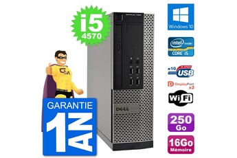 PC De Bureau Dell PC Dell Optiplex 7020 Sff Intel i5-4570 Ram 16Go Disque 250Go Windows 10 WiFi