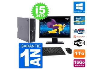 PC De Bureau HP PC HP Compaq Pro 6300 Sff Ecran 19" i5-3470 Ram 16Go Disque 1To Windows 10 WiFi
