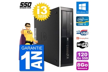 PC De Bureau HP PC HP Compaq Pro 6300 Sff Intel I3-3220 Ram 8Go SSD 120Go Windows 10 WiFi