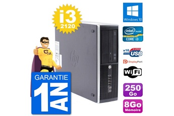PC De Bureau HP PC HP Compaq Pro 6300 Sff Intel I3-2120 Ram 8Go Disque Dur 250Go Windows 10 WiFi