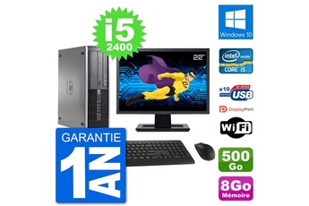 PC De Bureau HP PC HP Compaq 6200 Pro Sff Ecran 22" i5-2400 Ram 8Go Disque 500Go Windows 10 WiFi