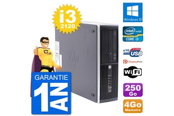 PC De Bureau HP PC HP Compaq Pro 6300 Sff Intel I3-2120 Ram 4Go Disque Dur 250Go Windows 10 WiFi