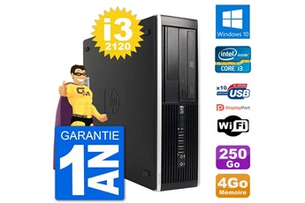 PC De Bureau HP PC HP Compaq 6200 Pro Sff Intel I3-2120 Ram 4Go Disque Dur 250Go Windows 10 WiFi
