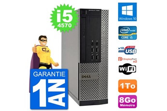 PC De Bureau Dell PC Dell Optiplex 7020 Sff Intel i5-4570 Ram 8Go Disque Dur 1To Windows 10 WiFi