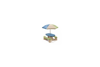 Autre jeu de plein air STEP 2 Table picnic avec parasol haut socle beige