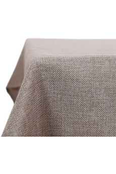 nappe de table deconovo nappe de tables rectangulaire imperméable effet lin anti-tâche pour picnic 140x240 cm lin