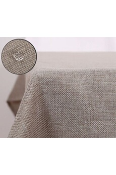 nappe de table deconovo nappe de tables rectangulaire imperméable effet lin anti-tâche pour picnic 150x300 cm lin