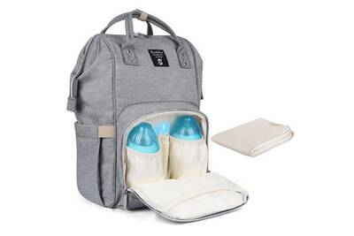 Sac A Langer Swissant Sac A Dos A Langer Pour Bebe Etanche En Oxford Grande Capacite 2 Bouteille Poches Avec Matelas A Langer Et Poche Anti Vol Gris Darty