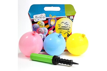 Article et décoration de fête No-name Contemporain kit déco anniversaire - 49 ballons multi tailles et une mini pompe