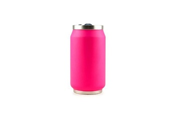 Gourde et poche à eau Yoko Design Canette isotherme rose fluo 280 ml