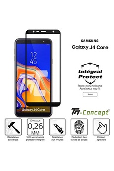 Protection d'écran pour smartphone TM Concept Verre trempé intégral Samsung Galaxy J4 Core Noir