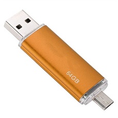 GENERIQUE - Clé USB 2.0 - 64 Go - OTG Portable - Double Connectique