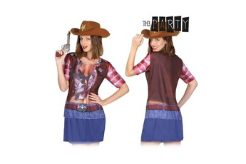 Déguisement adulte Euroweb T-shirt pour femme cow-girl - déguisement cow boy pas cher costume femme