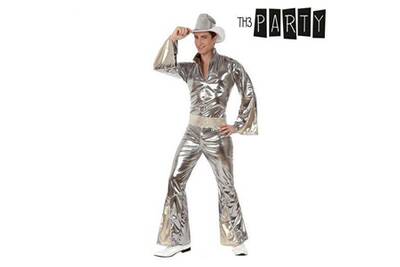 Costume Pour Homme Disco Argent Un Déguisement Année 80 Taille Xl