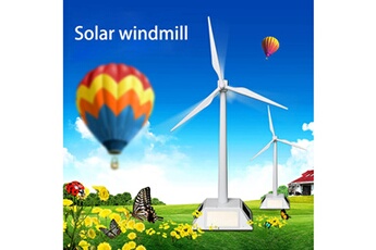 Autre jeux éducatifs et électroniques AUCUNE Moulin à vent solaire modèle de ventilateur rotatif puzzle bricolage jouets environnementaux assemblés blanc