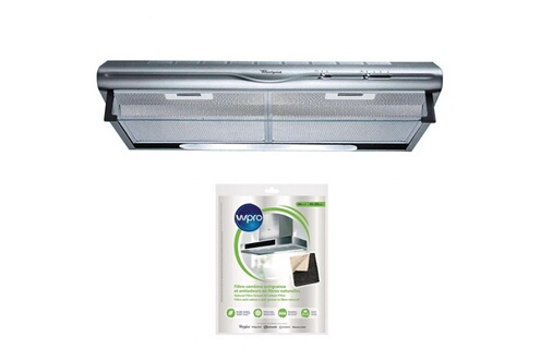 Hotte visière casquette aspirante inox largeur 60cm débit d'air 288m3/h akr